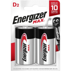 Батарейка Energizer MAX D/LR20 щелочная 2шт/бл США 410457