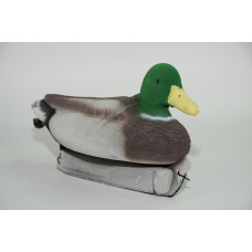 Чучело Кряква селезень (надувной, огруженн., флок)